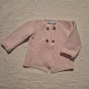 Jake and Jill girls baby pink cardigan 6-12 months VGUC
